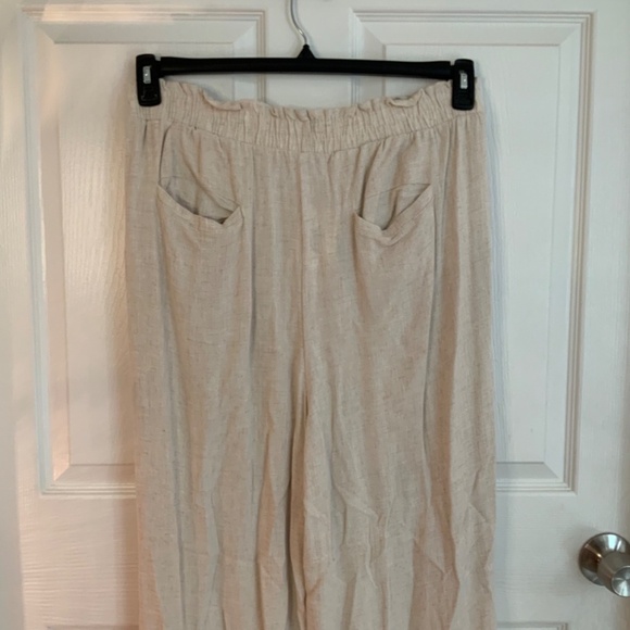 Ninexis 100% Linen Elastic Waist Pants Plus Size 1X - Picture 6 of 8